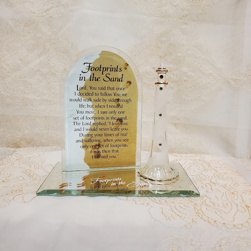 Glass Baron Footprints Figurine